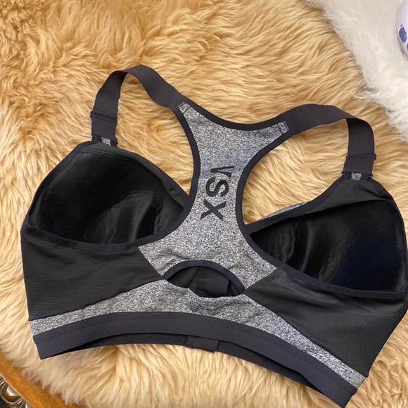 Victoria Secret black sports bra, front zip closure, 38DD, new without tags - Picture 3 of 5